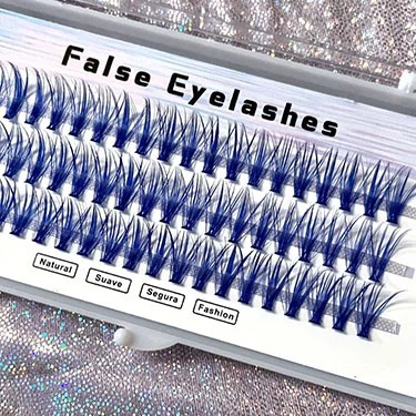 blue color 30D cluster lash